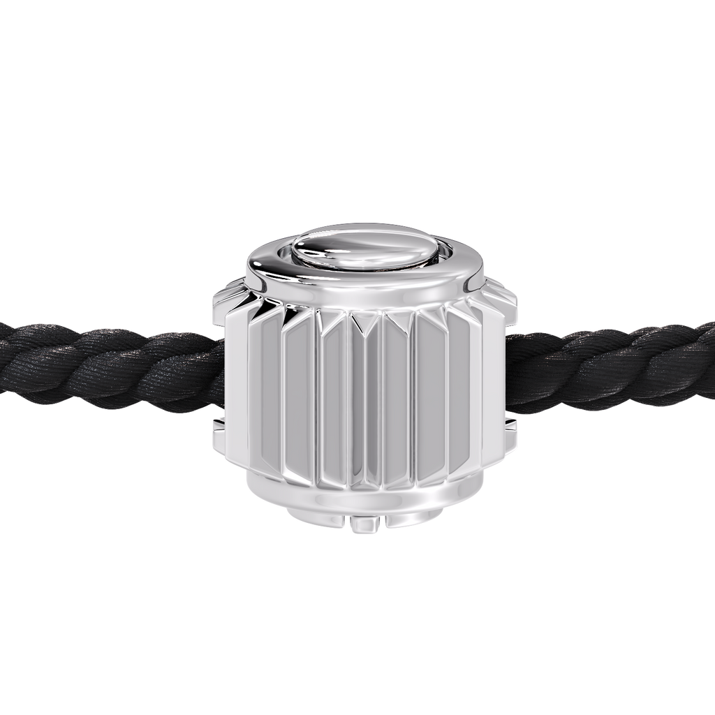 Winder of Love Crown 9 Bracelet - 925 Sterling Silver - Black