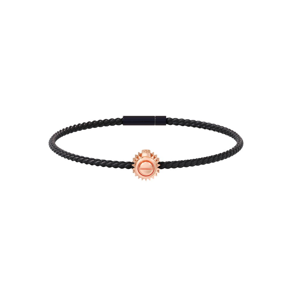 Winder of Love Crown 9 Bracelet - 18K Rose Gold - Black