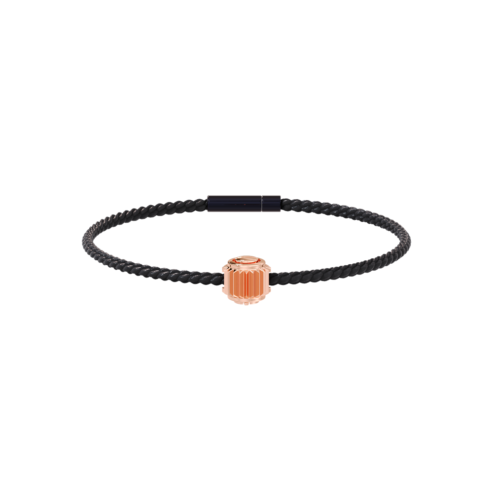 Winder of Love Crown 9 Bracelet - 18K Rose Gold - Black