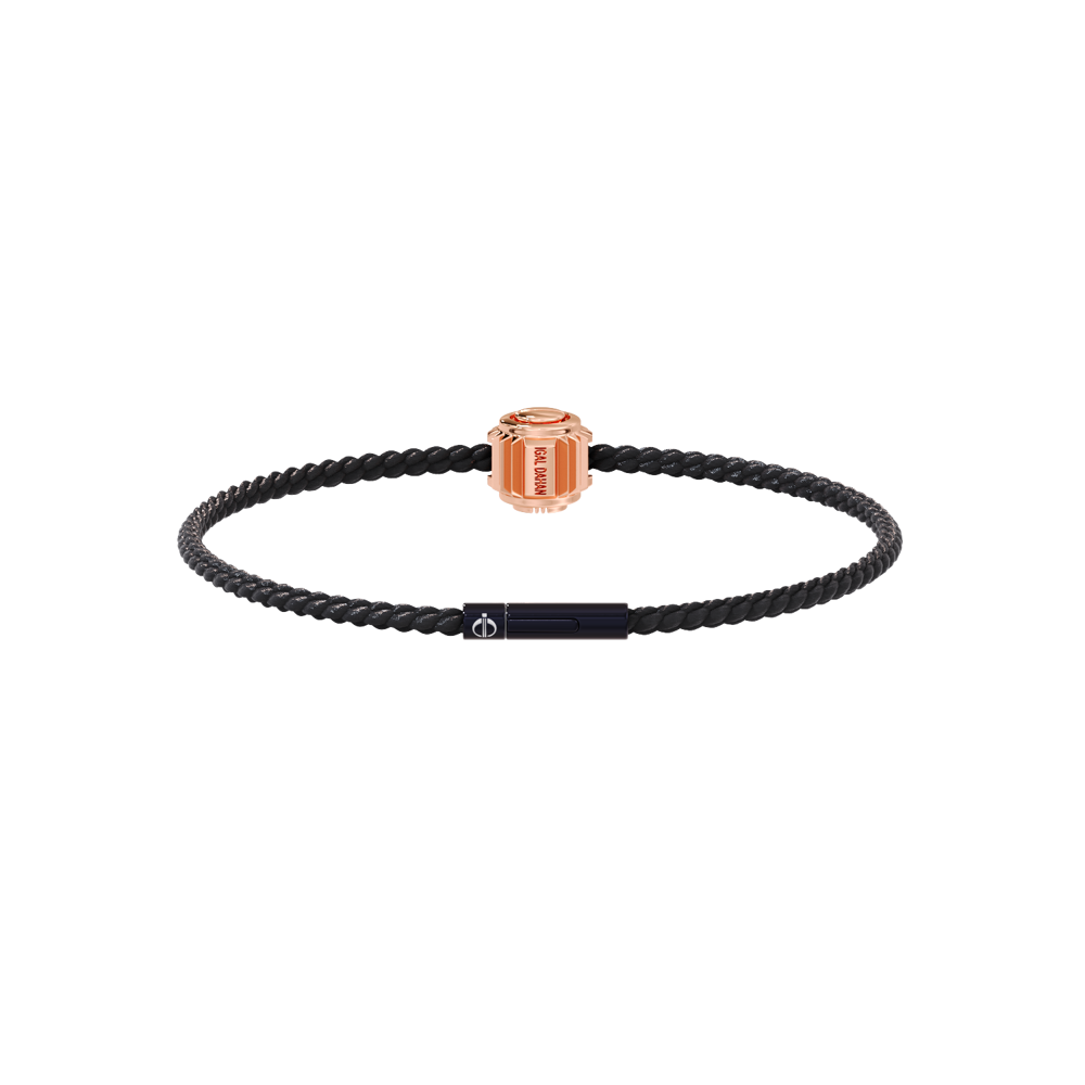 Winder of Love Crown 9 Bracelet - 18K Rose Gold - Black