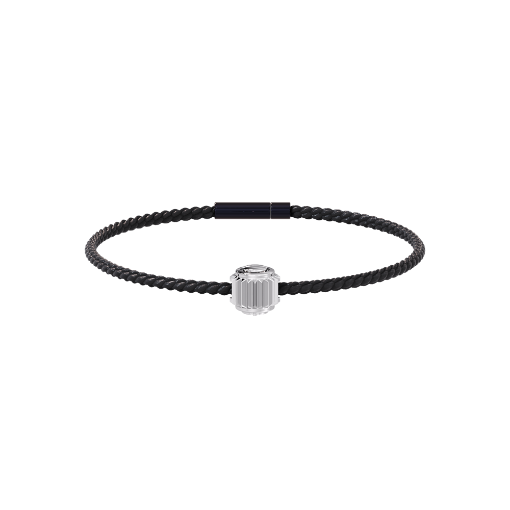 Winder of Love Crown 9 Bracelet - 18K White Gold - Black