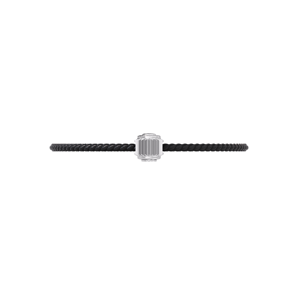 Winder of Love Crown 9 Bracelet - 18K White Gold - Black