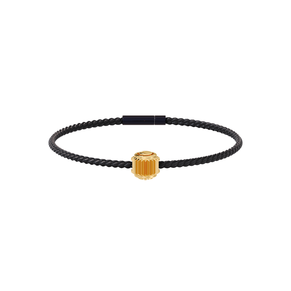 Winder of Love Crown 9 Bracelet - 18K Yellow Gold - Black