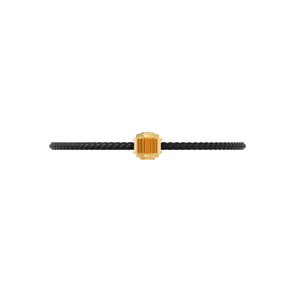 Winder of Love Crown 9 Bracelet - 18K Yellow Gold - Black