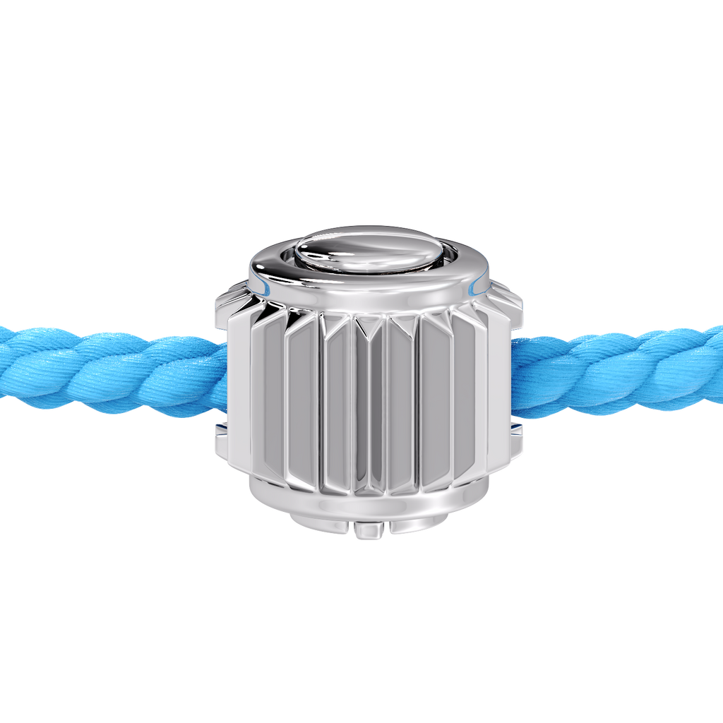 Winder of Love Crown 9 Bracelet - 18K White Gold - Sky Blue