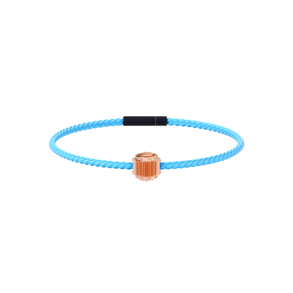 Winder of Love Crown 9 Bracelet - 18K Rose Gold - Sky Blue
