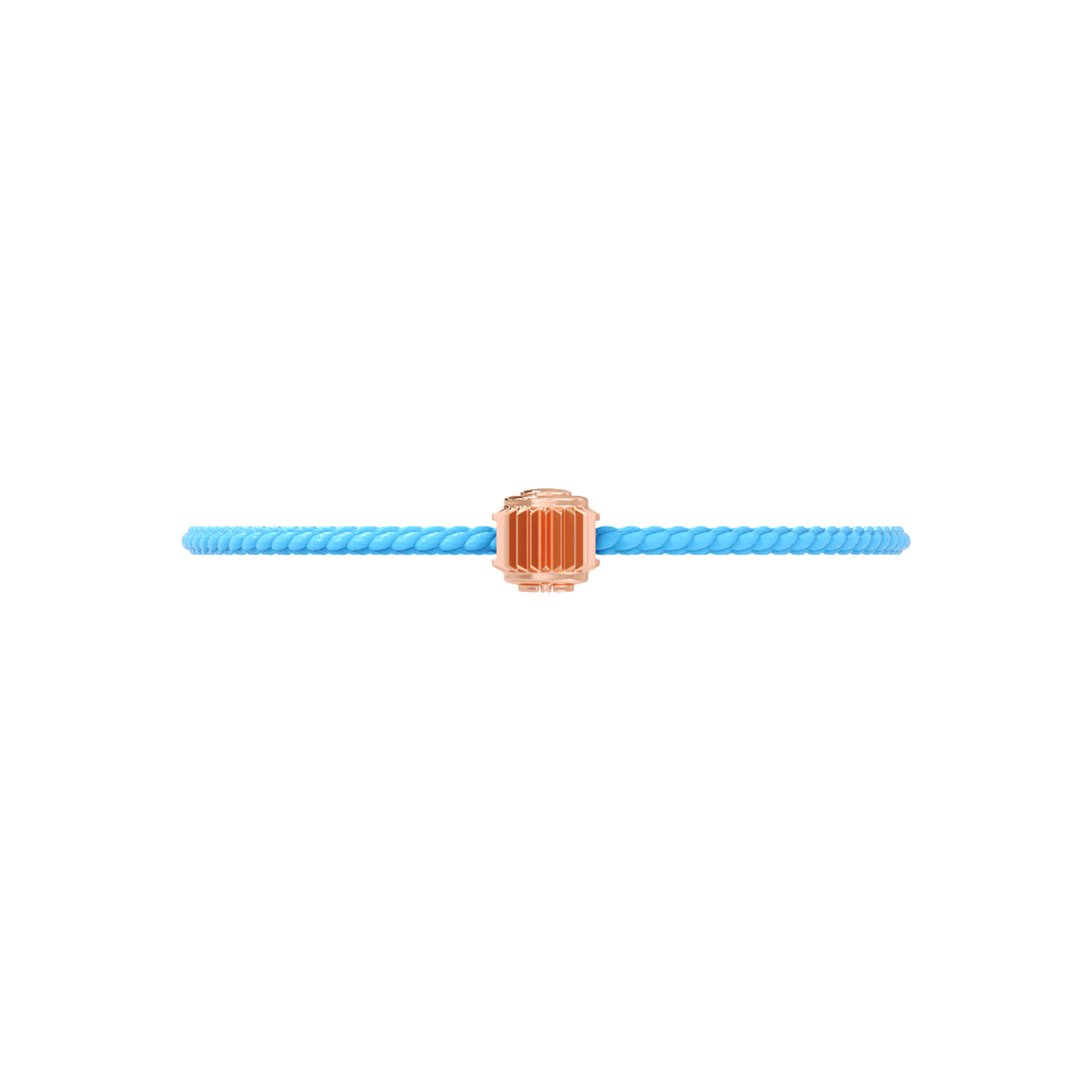 Winder of Love Crown 9 Bracelet - 18K Rose Gold - Sky Blue