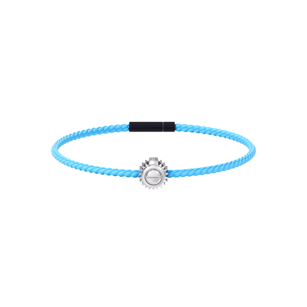 Winder of Love Crown 9 Bracelet - 925 Sterling Silver - Sky Blue