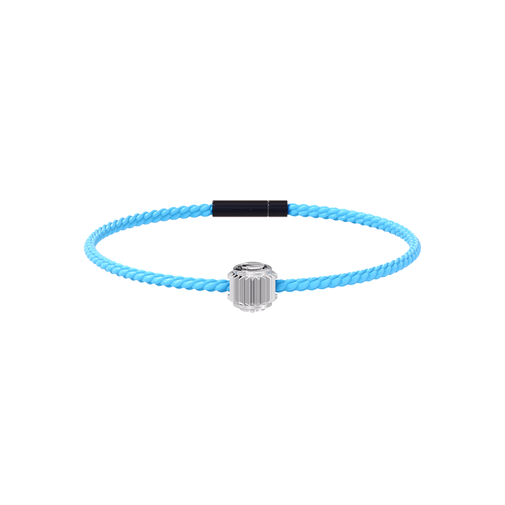Winder of Love Crown 9 Bracelet - 925 Sterling Silver - Sky Blue