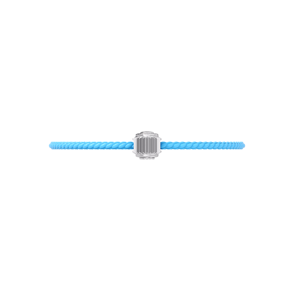Winder of Love Crown 9 Bracelet - 18K White Gold - Sky Blue