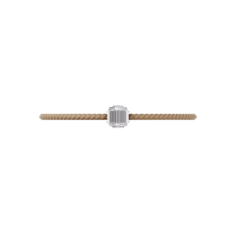 Winder of Love Crown 9 Bracelet - 18K White Gold - Golden Sand