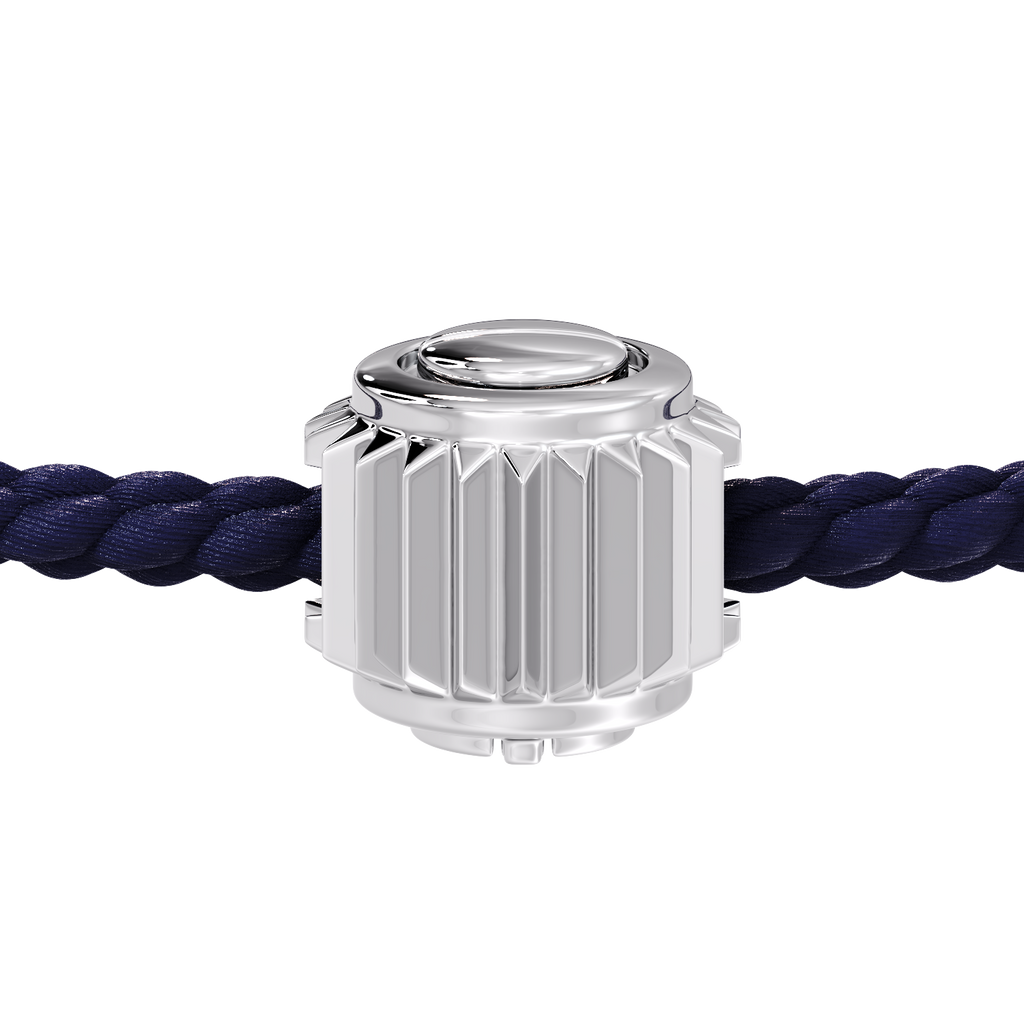 Winder of Love Crown 9 Bracelet - 925 Sterling Silver - Navy Blue