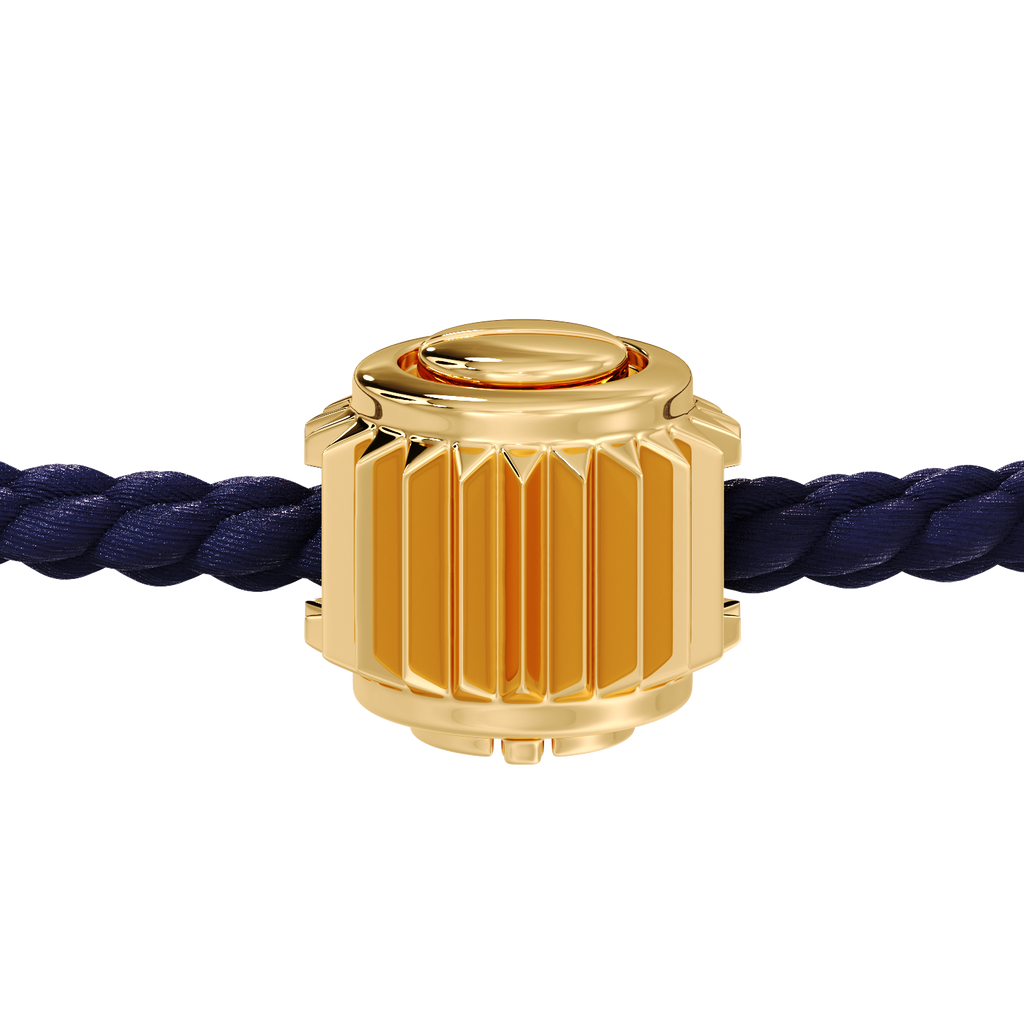 Winder of Love Crown 9 Bracelet - 18K Yellow Gold - Navy Blue