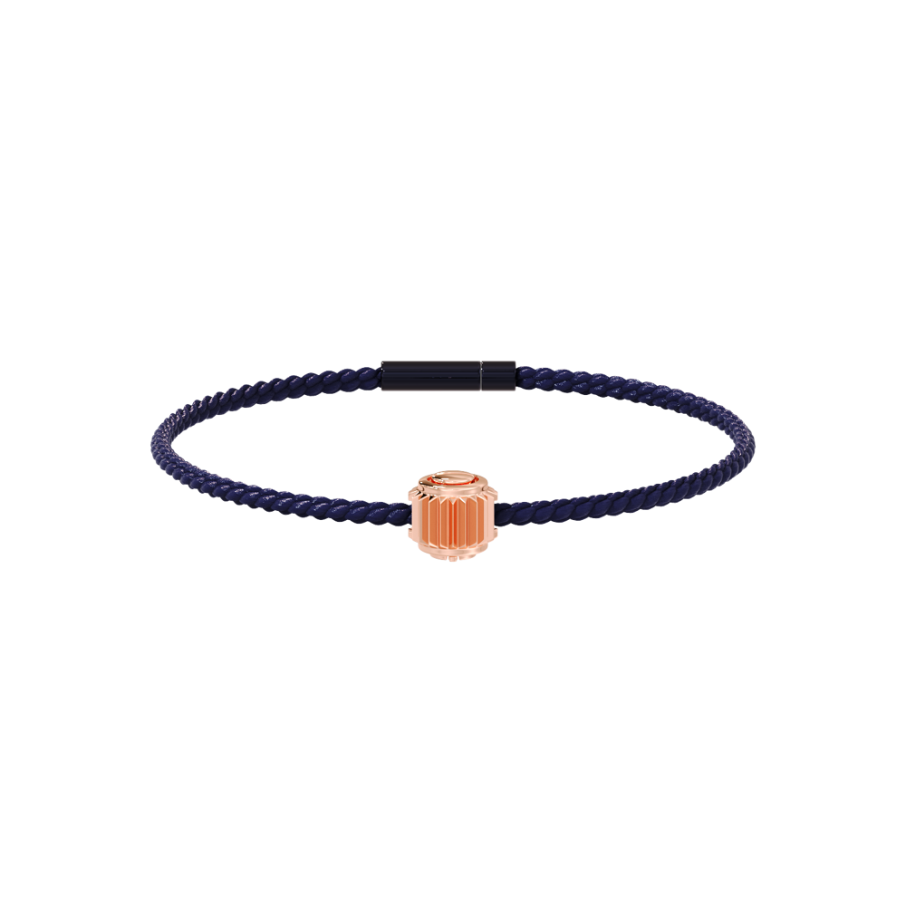 Winder of Love Crown 9 Bracelet - 18K Rose Gold - Navy Blue