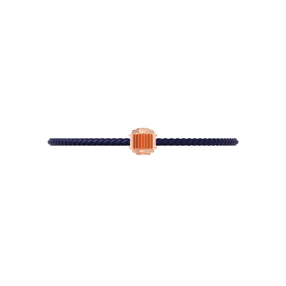 Winder of Love Crown 9 Bracelet - 18K Rose Gold - Navy Blue
