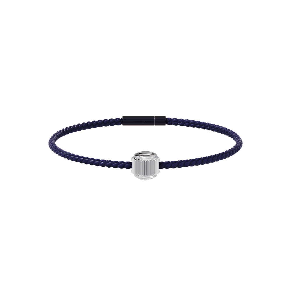 Winder of Love Crown 9 Bracelet - 925 Sterling Silver - Navy Blue