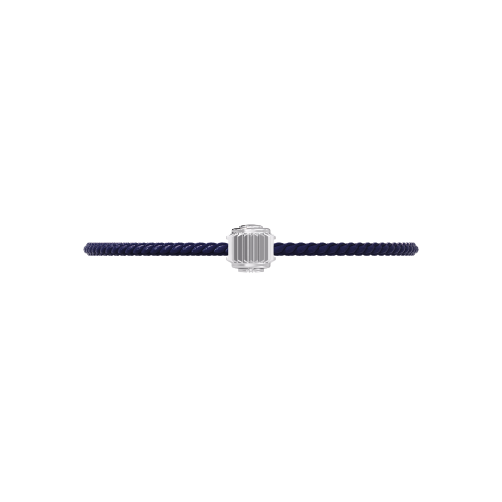 Winder of Love Crown 9 Bracelet - 925 Sterling Silver - Navy Blue