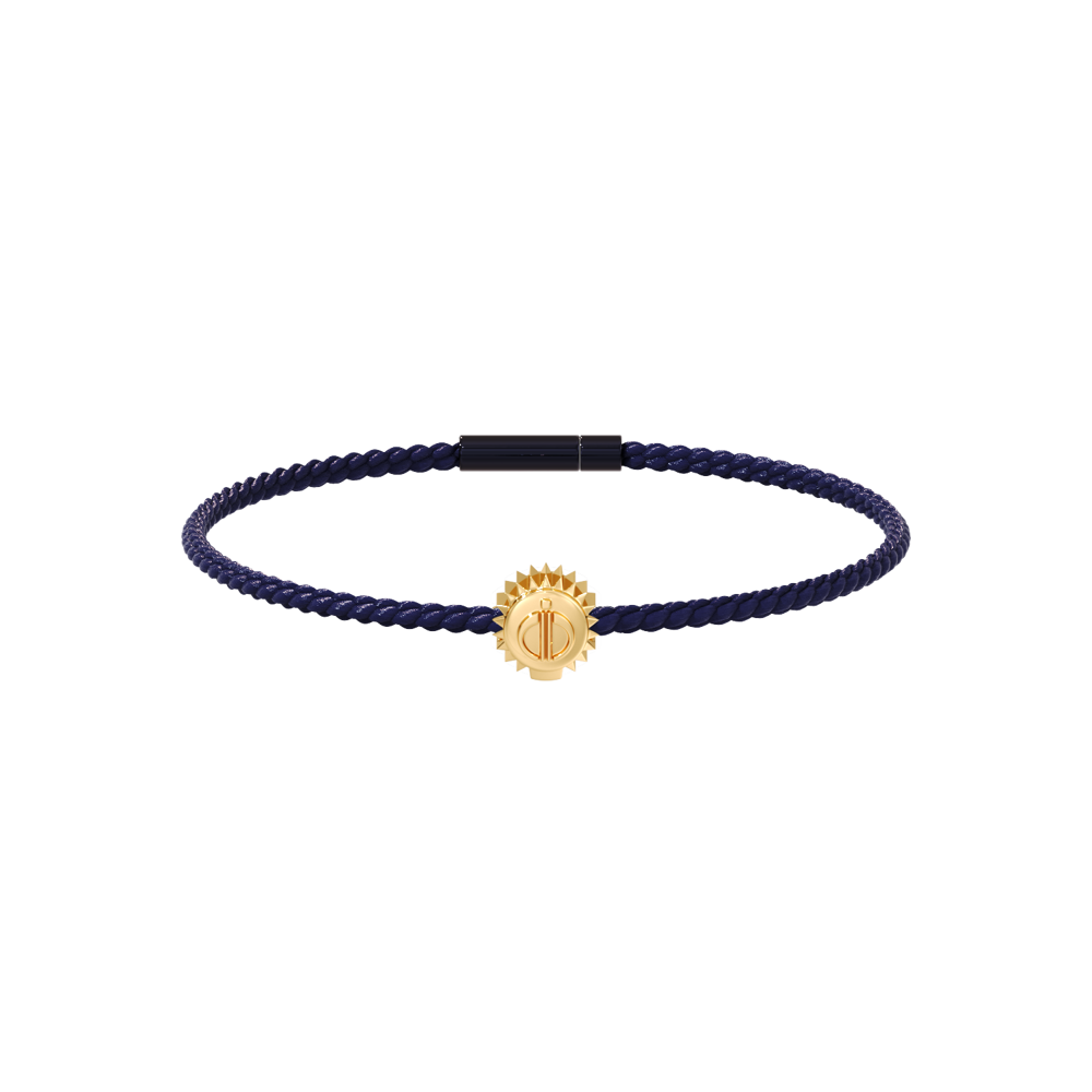 Winder of Love Crown 9 Bracelet - 18K Yellow Gold - Navy Blue