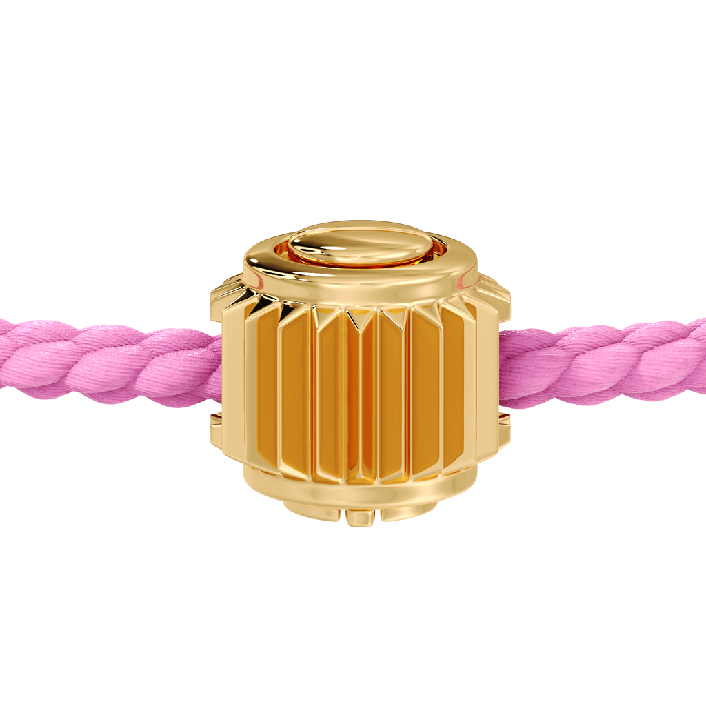 Winder of Love Crown 9 Bracelet - 18K Yellow Gold - Pink