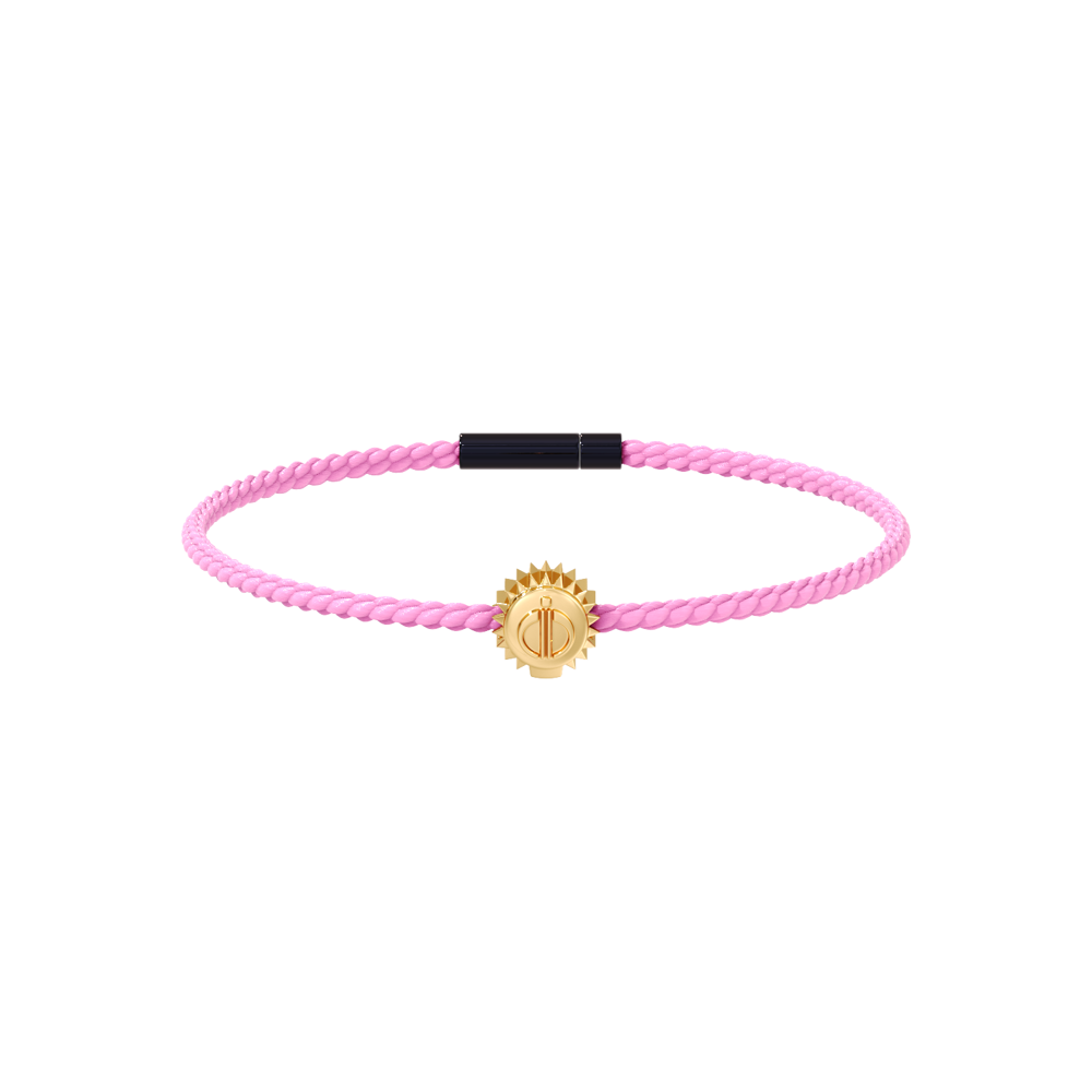 Winder of Love Crown 9 Bracelet - 18K Yellow Gold - Pink