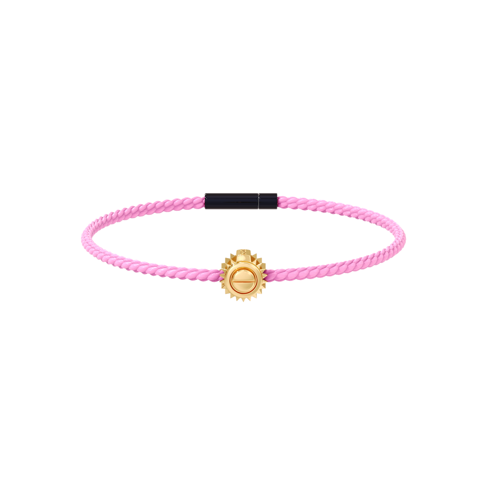 Winder of Love Crown 9 Bracelet - 18K Yellow Gold - Pink