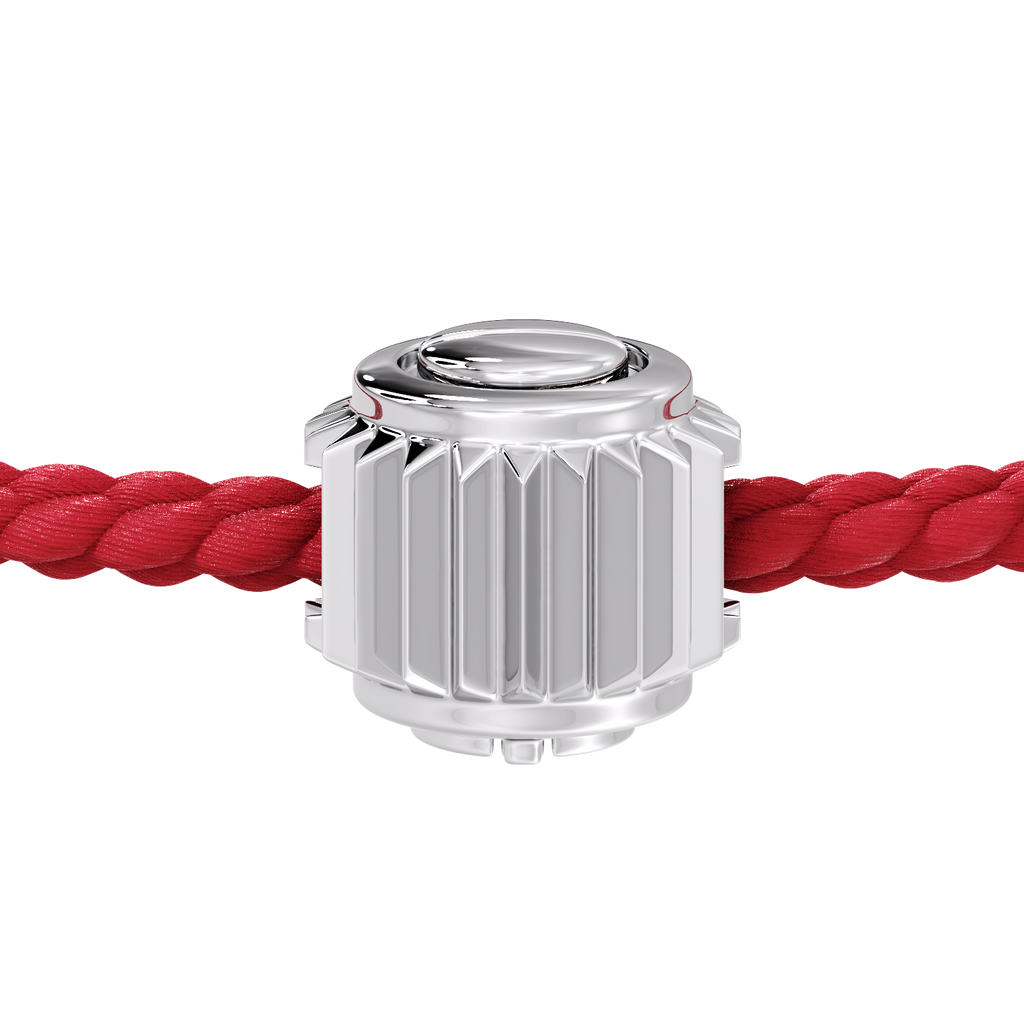 Winder of Love Crown 9 Bracelet - 18K White Gold - Rye Red