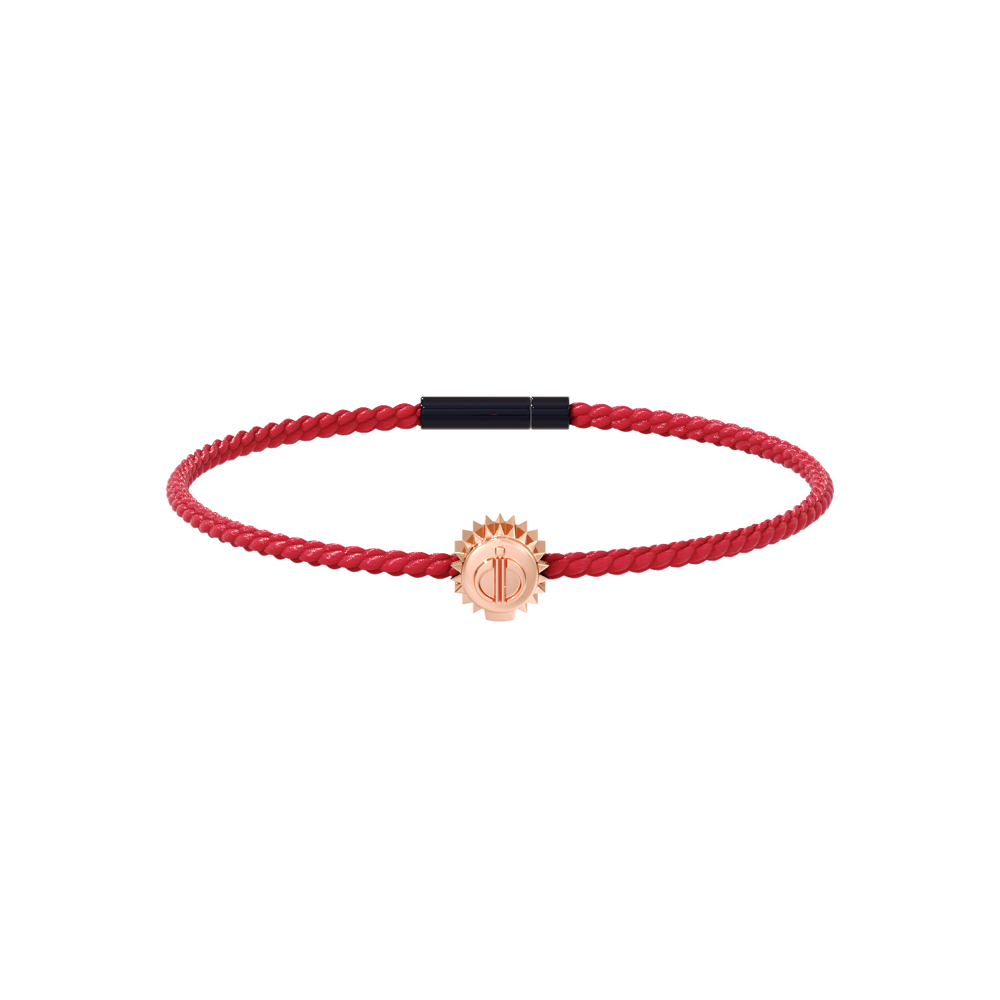 Winder of Love Crown 9 Bracelet - 18K Rose Gold - Rye Red
