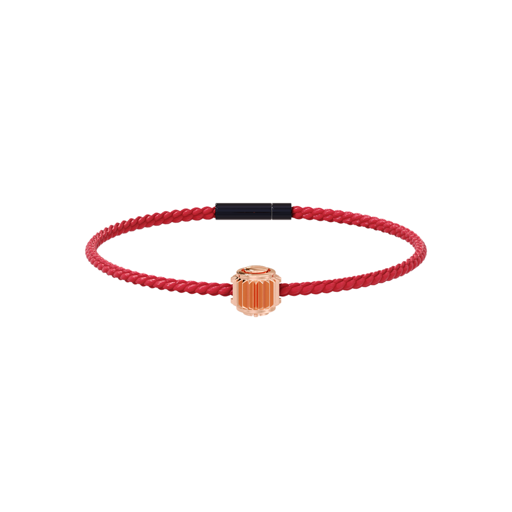 Winder of Love Crown 9 Bracelet - 18K Rose Gold - Rye Red