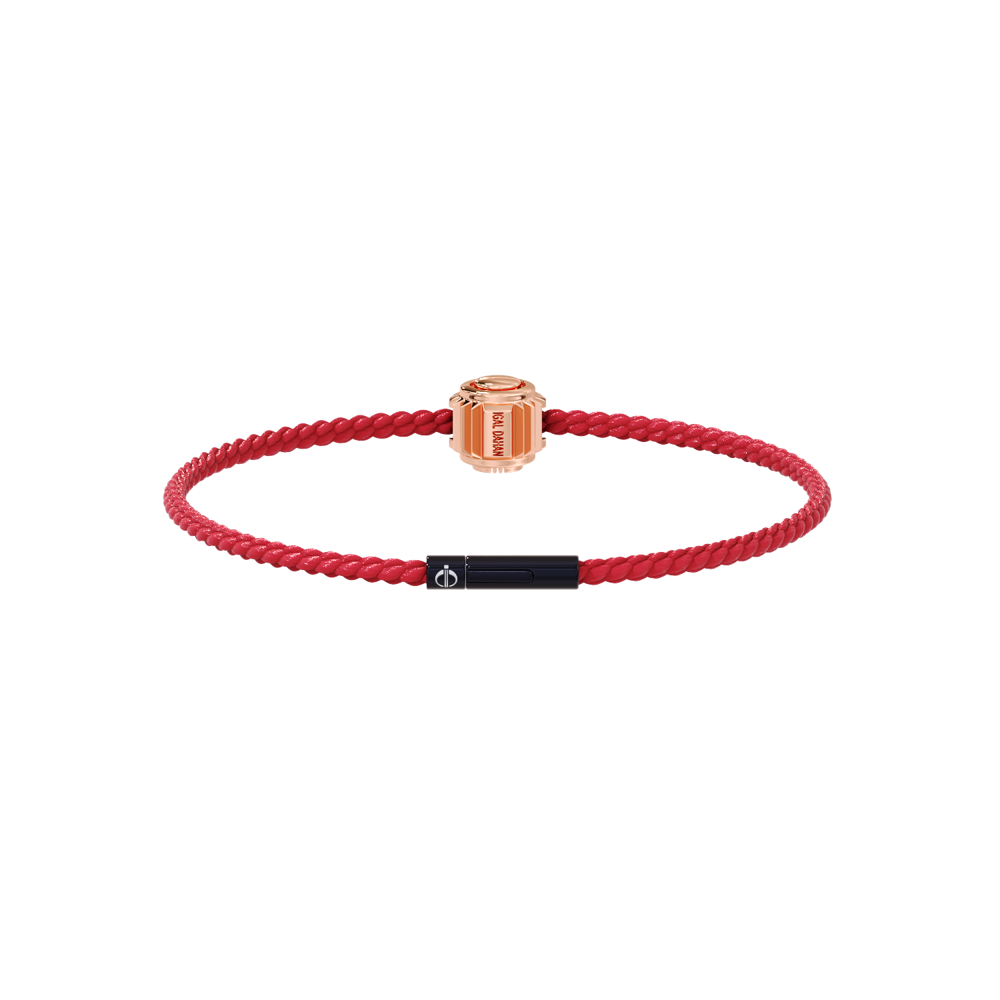 Winder of Love Crown 9 Bracelet - 18K Rose Gold - Rye Red