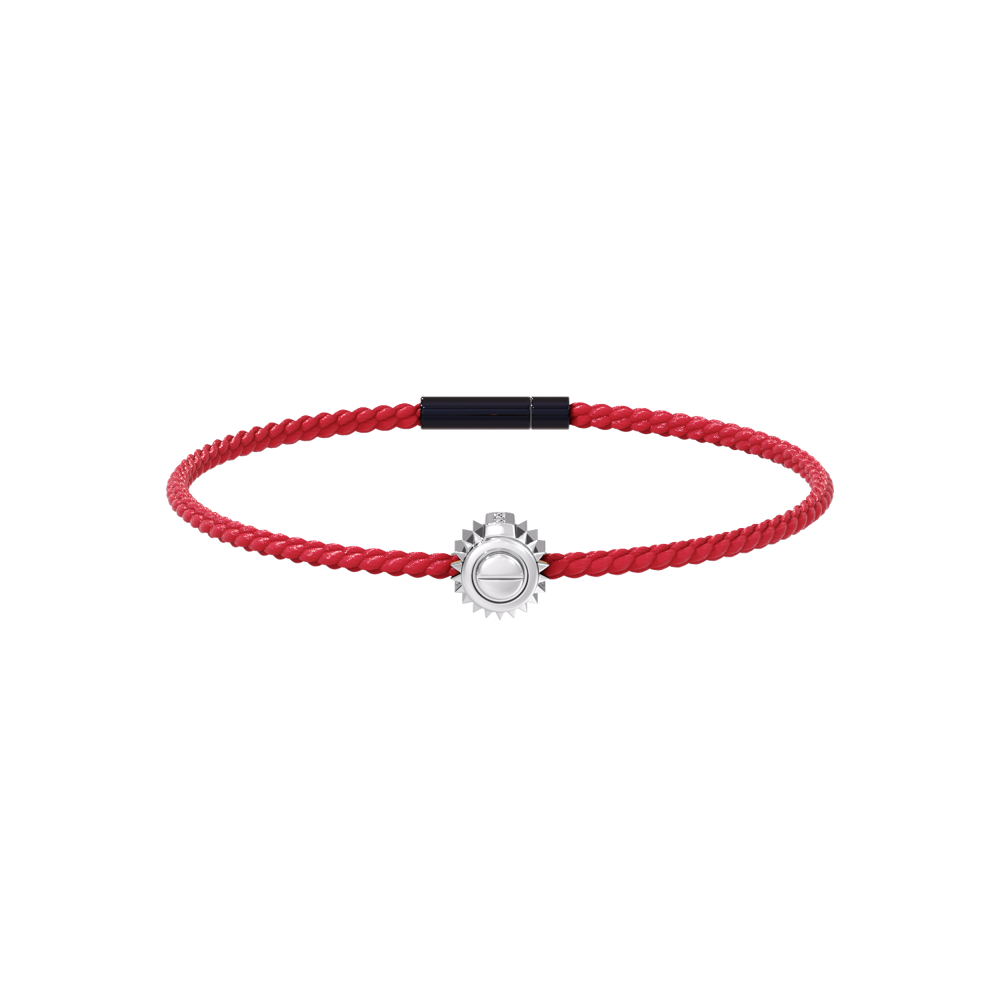 Winder of Love Crown 9 Bracelet - 925 Sterling Silver - Rye Red