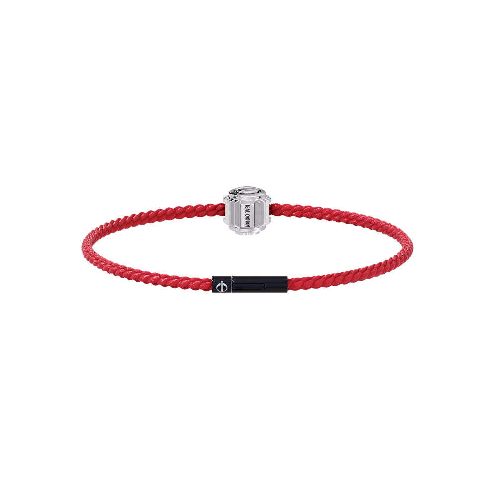 Winder of Love Crown 9 Bracelet - 18K White Gold - Rye Red
