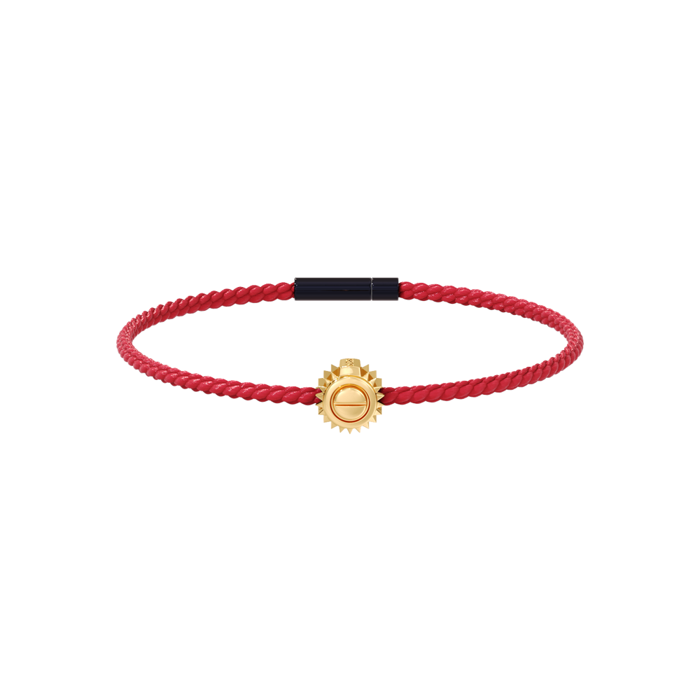 Winder of Love Crown 9 Bracelet - 18K Yellow Gold - Rye Red