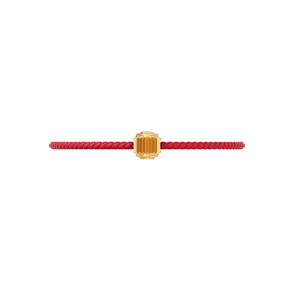 Winder of Love Crown 9 Bracelet - 18K Yellow Gold - Rye Red