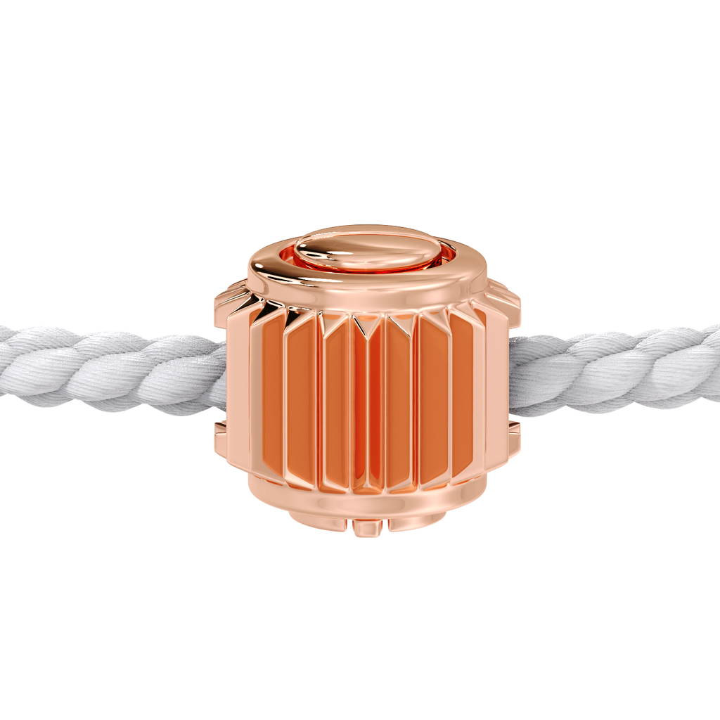 Winder of Love Crown 9 Bracelet - 18K Rose Gold - White