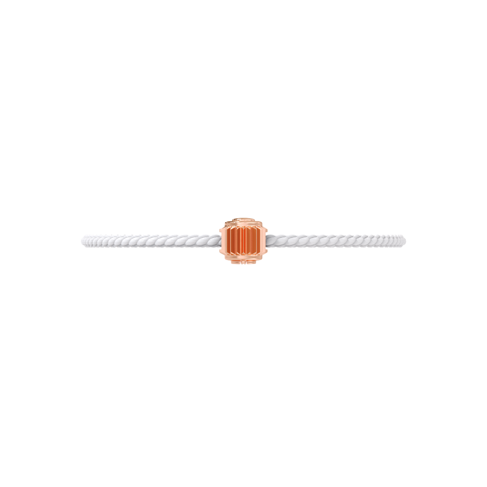Winder of Love Crown 9 Bracelet - 18K Rose Gold - White