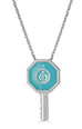 Day & Night Key of Love Necklace, Long Chain