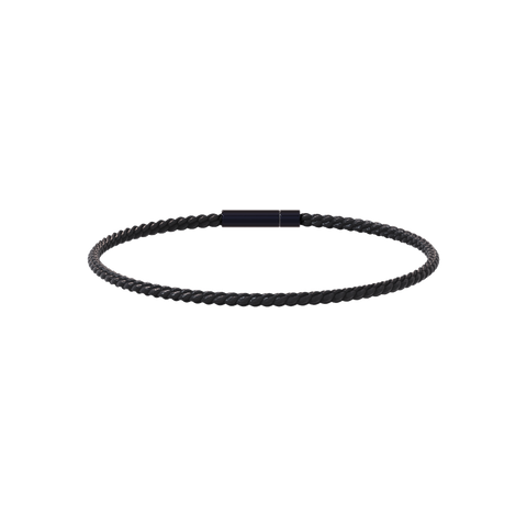 Winder of Love Crown 9 ID Cord in Black braided nylon