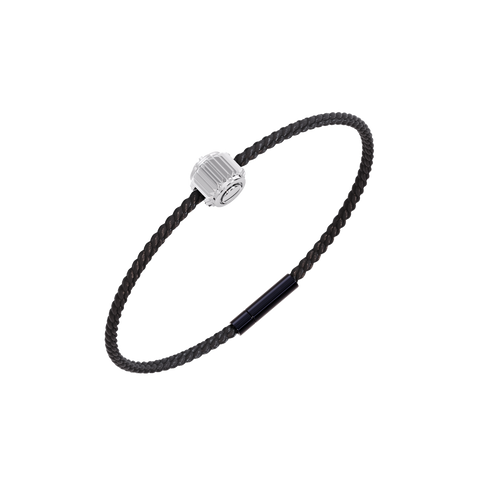 Winder of Love Crown 9 Bracelet - 18K White Gold - Black