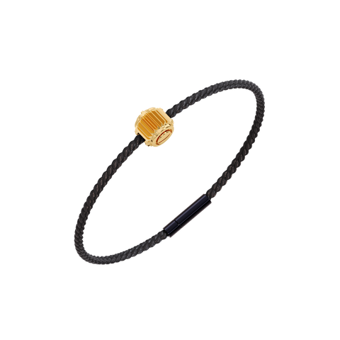 Winder of Love Crown 9 Bracelet - 18K Yellow Gold - Black