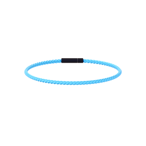 Winder of Love Crown 9 ID Cord in Sky Blue braided nylon