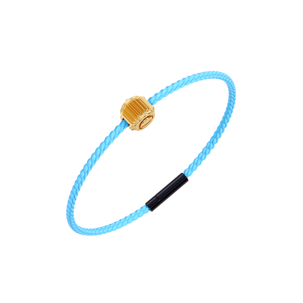 Winder of Love Crown 9 Bracelet - 18K Yellow Gold - Sky Blue