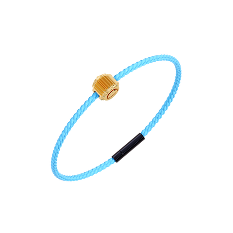 Winder of Love Crown 9 Bracelet - 18K Yellow Gold - Sky Blue