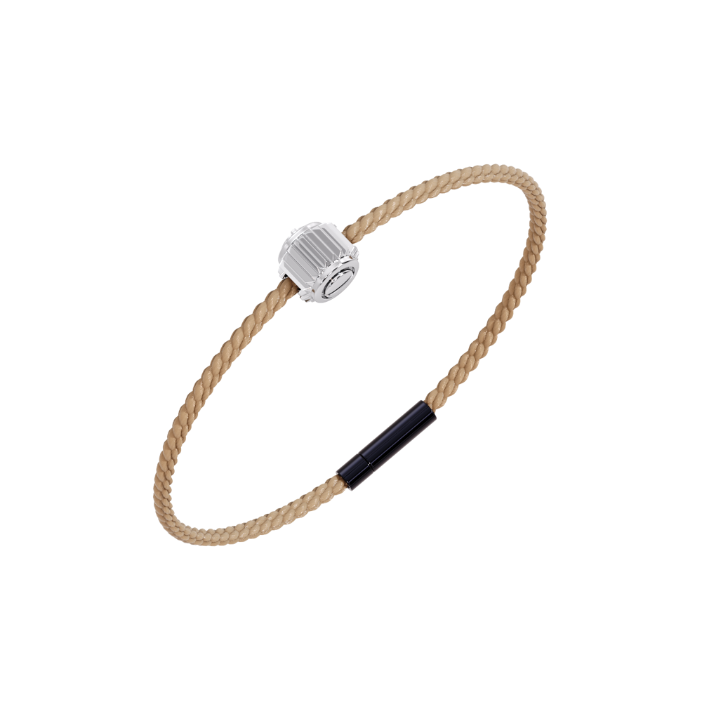 Winder of Love Crown 9 Bracelet - 18K White Gold - Golden Sand