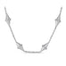 Golden Iconec Necklace With Diamonds, 10 Motifs (White)