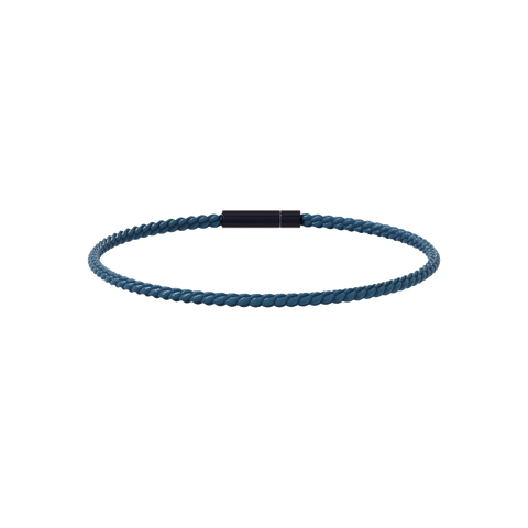 Winder of Love Crown 9 ID Cord in Navy Blue braided nylon