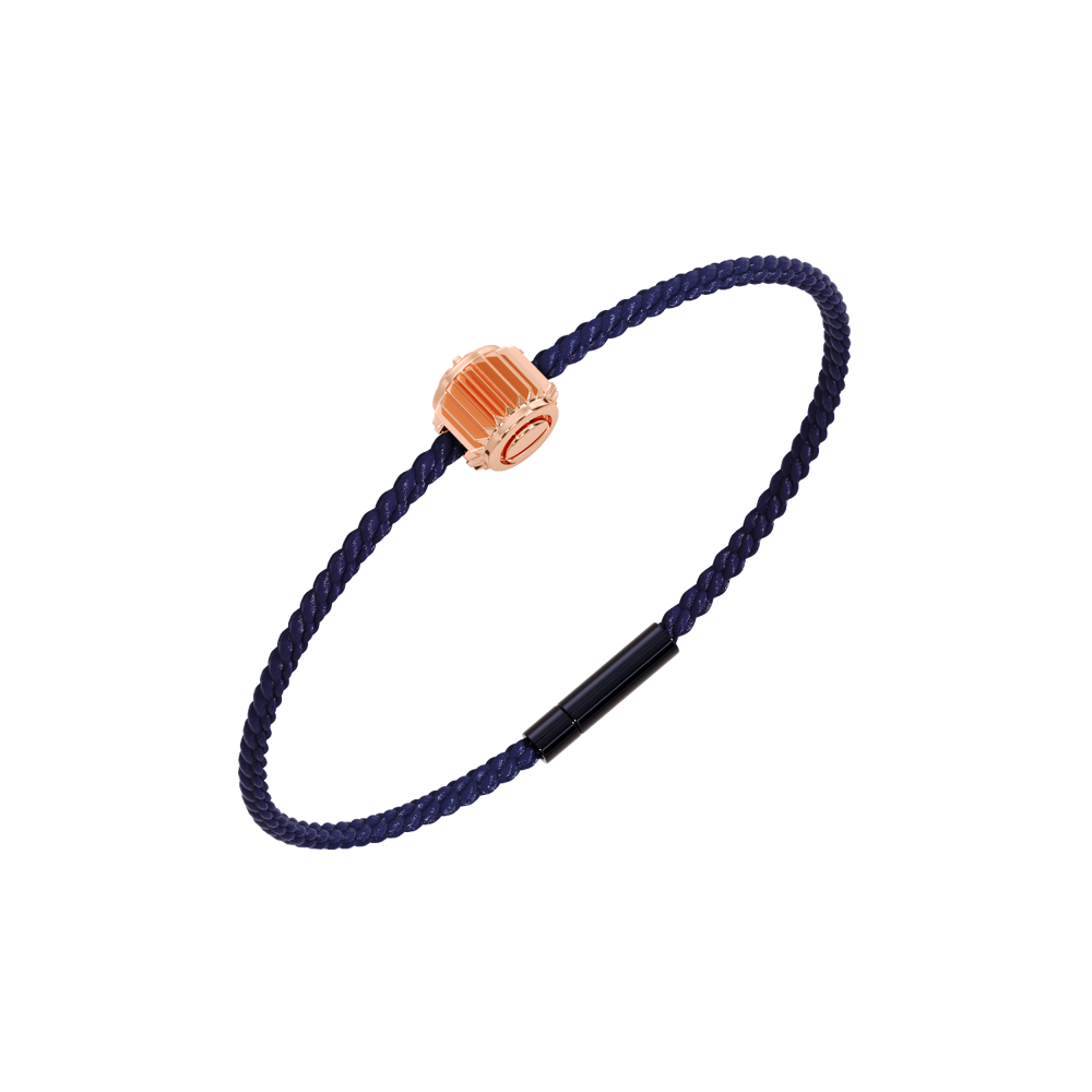 Winder of Love Crown 9 Bracelet - 18K Rose Gold - Navy Blue