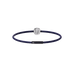 Winder of Love Crown 9 Bracelet - 18K White Gold - Navy Blue