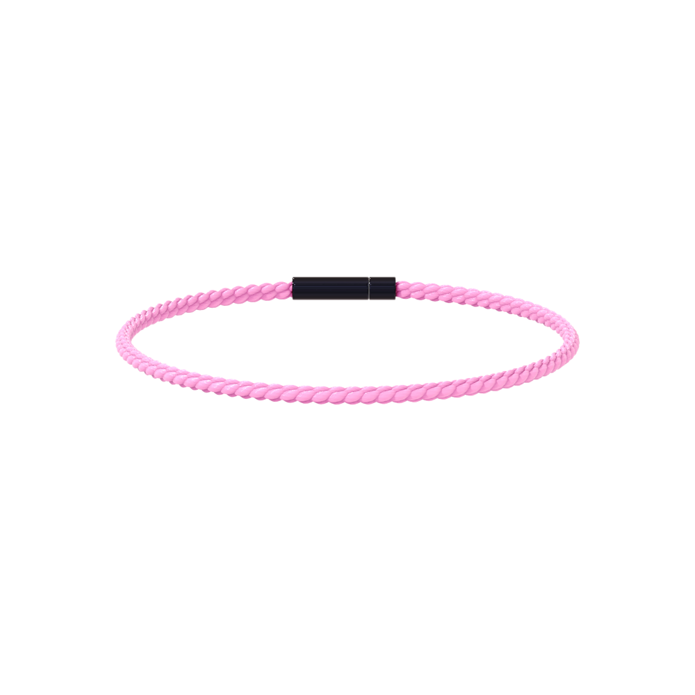 Winder of Love Crown 9 ID Cord in Pink braided nylon