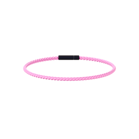 Winder of Love Crown 9 ID Cord in Pink braided nylon