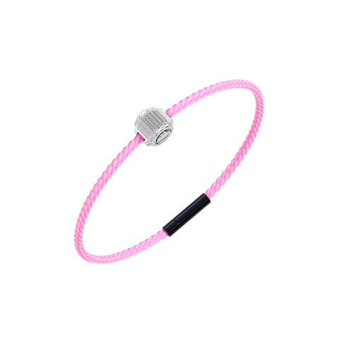 Winder of Love Crown 9 Bracelet - 18K White Gold - Pink